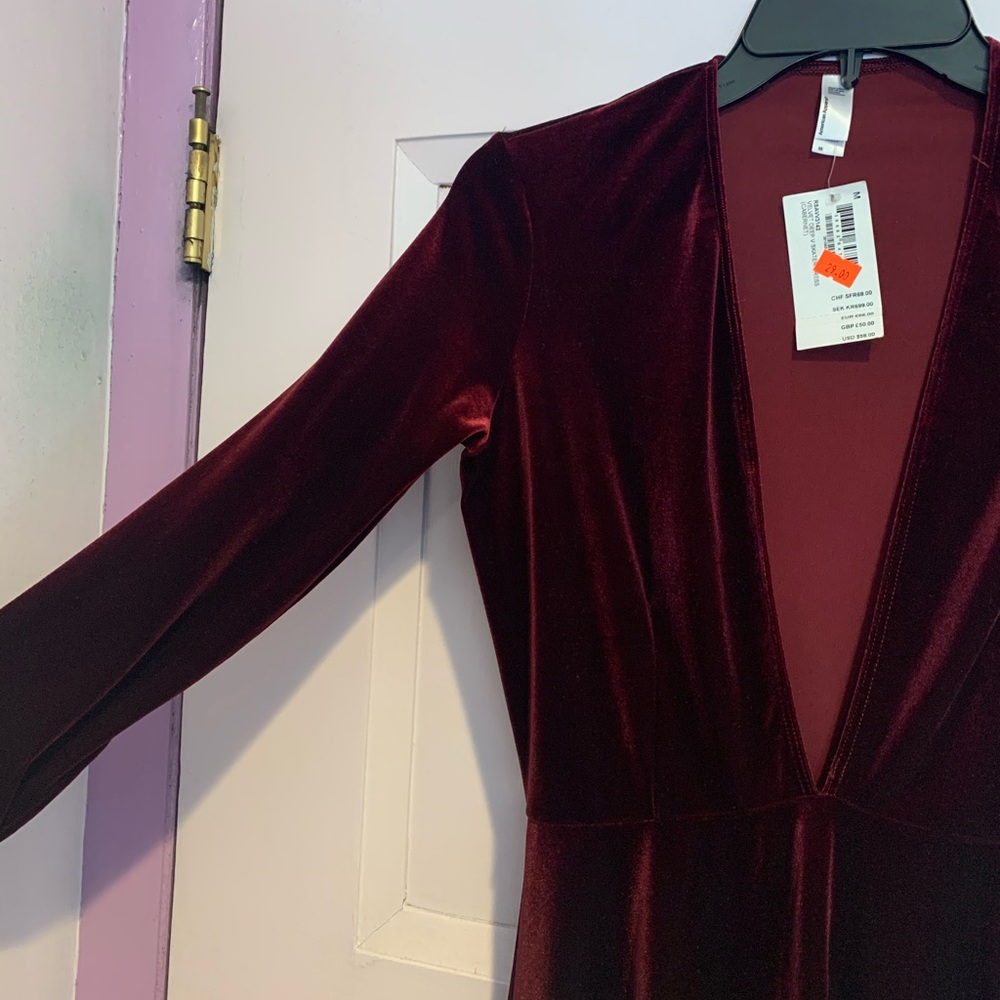 Velvet Skater V-Neck Dress